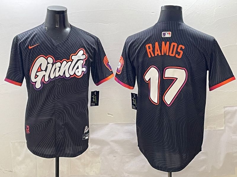 Men San Francisco Giants #17 Ramos Black Joint Name Nike 2025 MLB Jersey style 1